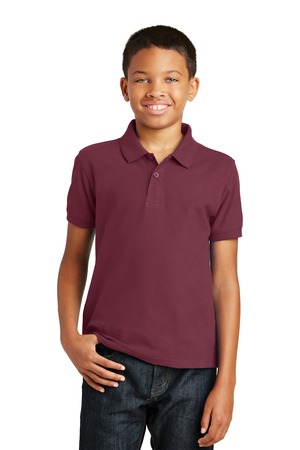 Port Authority ® Youth Core Classic Pique Polo. Y100 — Burgundy