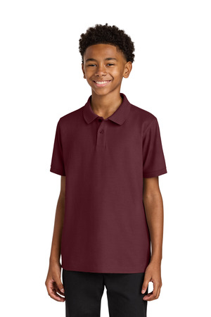 Port Authority ® Youth Wearever Signature Pique Polo Y200 — Burgundy