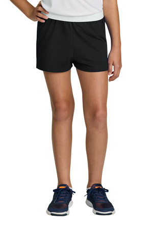 Sport-Tek ® Girls Jersey Knit Squad Short YGST311 — Black