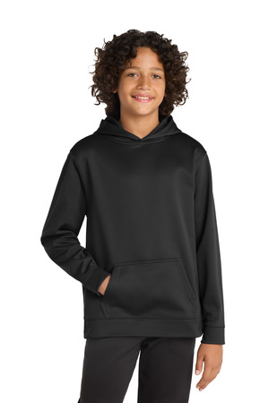 Sport-Tek ® Youth Sport-Wick ® Fleece Hooded Pullover. YST244 — Black
