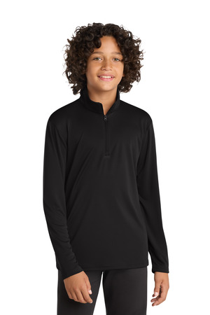Sport-Tek ® Youth PosiCharge ® Competitor ™ 1/4-Zip Pullover. YST357 — Black