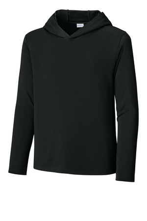 Sport-Tek ® Youth Posi-UV ® Pro Long Sleeve Hoodie YST420LSH — Black