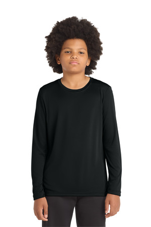 Sport-Tek ® Youth Posi-UV ® Pro Long Sleeve Tee. YST420LS — Black