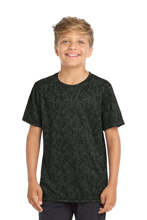 Sport-Tek ® Youth Digi Camo Tee. YST460 — Black