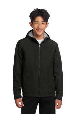 Sport-Tek ® Youth Waterproof Insulated Jacket YST56 — Black