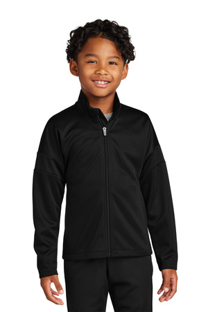 Sport-Tek ® Youth Travel Full-Zip Jacket YST800 — Black/ Black